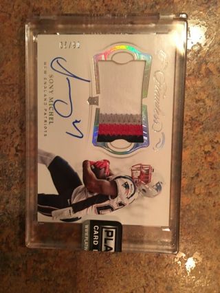 2018 Panini Flawless Sony Michel Rpa Auto 06/20 4 Color Patch