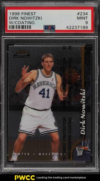 1998 Finest Basketball W/ Coating Dirk Nowitzki Rookie Rc 234 Psa 9 (pwcc)