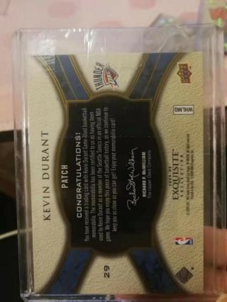2008 - 09 US Exquisite Kevin Durant Patch Tag Serial 03/10 5