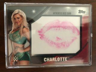 2016 Topps Wwe Charlotte Flair Kiss Card Numbered 62/99