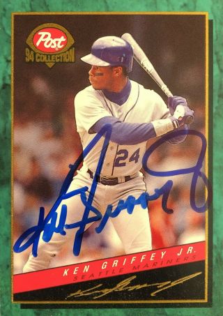 1994 Post Ken Griffey Jr.  Signed Auto Autograph Seattle Mariners W/coa