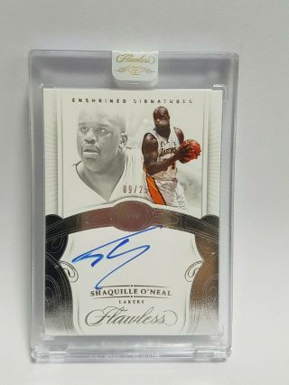 2017 - 18 Flawless Shaquille O`neal Enshrined Auto 09/25 Lakers