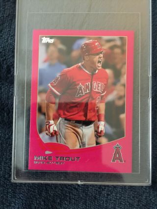 2013 Topps Mini Mike Trout 338 Pink Border 25/25