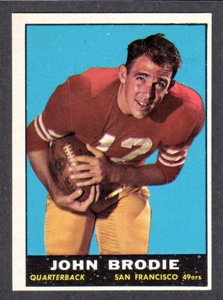 1961 Topps Football 59 John Brodie Stanford San Francisco 49 