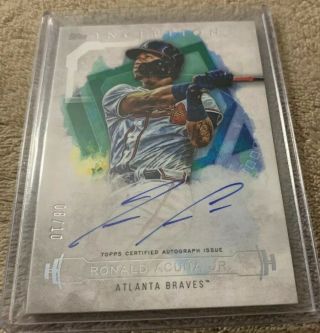 Ronald Acuna Jr.  2019 Topps Inception Short Print Auto 8/10 Only A Few Left