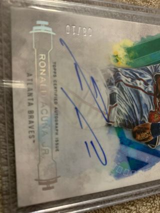 RONALD ACUNA JR.  2019 TOPPS INCEPTION SHORT PRINT AUTO 8/10 Only A Few Left 3