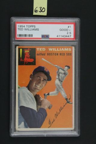 1954 Topps 1 Ted Williams Psa 2.  5 (630
