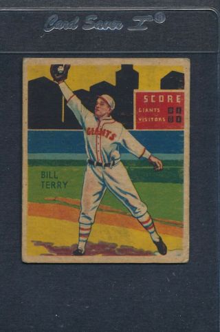 1934 Diamond Stars 014 Bill Terry Giants Vg 16