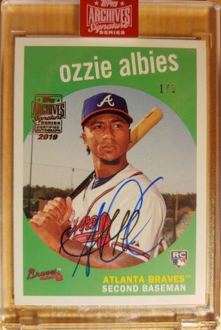 Ozzie Albies 2019 Topps Archives Signature Series Auto 1/1 2018 Archives Rc