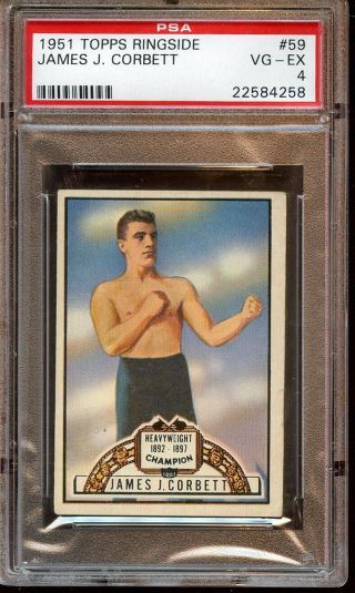 1951 Topps Ringside Boxing Card 59 James J.  Corbett Psa 4 Vgex