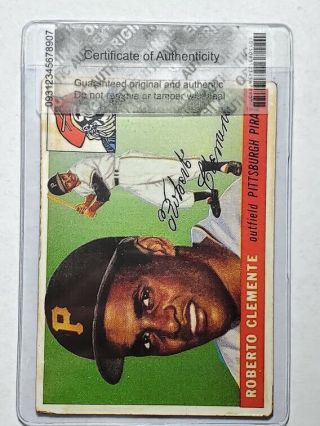 1955 Topps 164 Roberto Clemente Pittsburgh Pirates Baseball Card