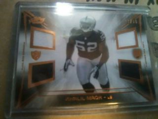 2014 Topps Prime Khalil Mack Quad Jersey Relic Patch /99 Rookie Rc