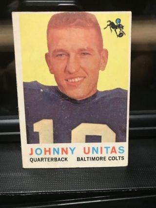 1959 Topps 1 Johnny Unitas Baltimore Colts Indianapolis