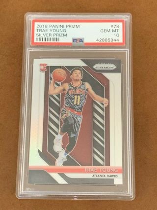 2018 Panini Prizm Silver Trae Young Rookie Rc 78 Psa 10 Gem