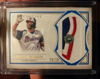 2019 Topps Definitive Dansby Swanson Game - Jumbo Relic - Braves - 20/20