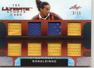 2019 Leaf Ultimate Sports Ronaldinho 8 - Piece Game Jersey 9/15