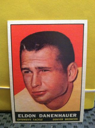 1961 Topps 195 Eldon Danenhauer Rc.  Broncos.  Rf - 5959