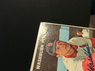 Ray Washburn Cardinals Signed 1967 Topps baseball Card 92 Auto Autograph 2 3