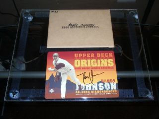 2005 Upper Deck Baseball - Origins Box Topper Tin Sign - Randy Johnson 32 - -