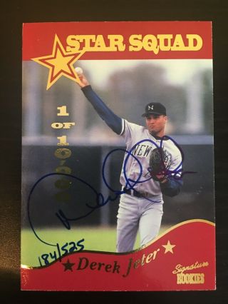 1995 Autograph Signature Rookies Sr Old Judge Star Squad Derek Jeter Ss3 X/ 525