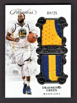 Draymond Green Golden State Warriors 2017 - 18 Flawless Dual Patches Card 04/25
