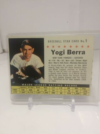 (8) Orig 1961 POST CEREAL Baseball Cards Mantle,  Clemente,  Aaron,  Berra,  Maris,  Mays. 7