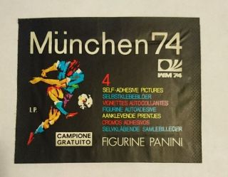 Panini 1974 74 Munchen Wc Wm World Cup Campione Gratuito Edition Sticker Packet