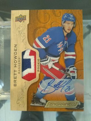 2018 - 19 Ud Engrained Rookie Patch Auto Brett Howden 40/65