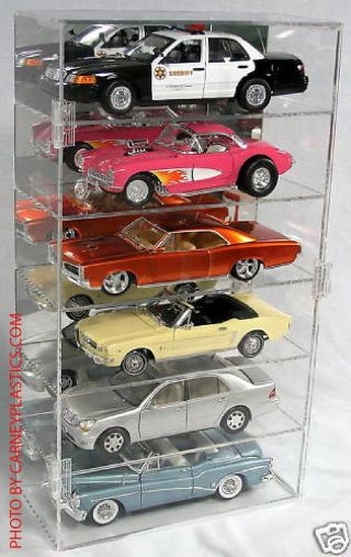 Diecast Model Display Case 1/18th Scale 6 Car Vertical