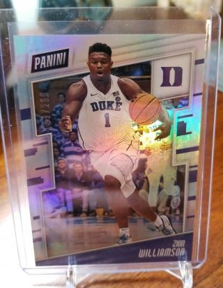 2019 Panini The National Zion Williamson Rc Vip Silver Pack 189/299 Sp Rookie