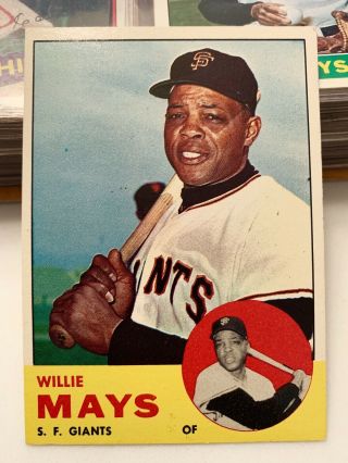 1963 Topps 300 Willie Mays San Francisco Giants Hof Card Grade It