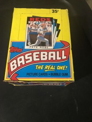 1986 Topps Baseball Wax Box 36 Packs