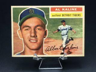 1956 Topps Baseball Al Kaline Hof (white Back) Gd/vg 20 Detroit Tigers