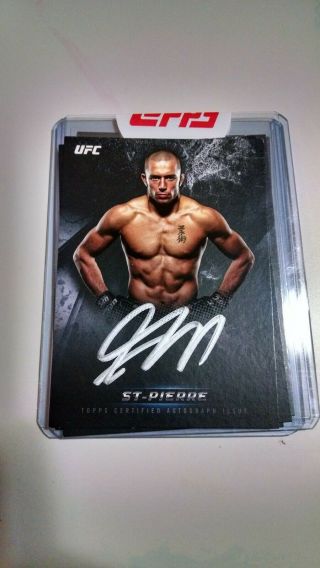 2018 Topps Ufc Knockout Georges St Pierre Aka Ink Autograph Auto /25
