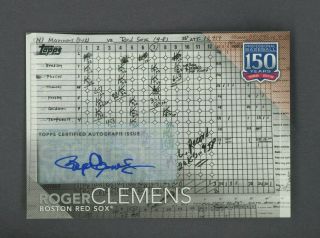 2019 Topps Greatest Moments Roger Clemens Boston Red Sox Auto 1/5