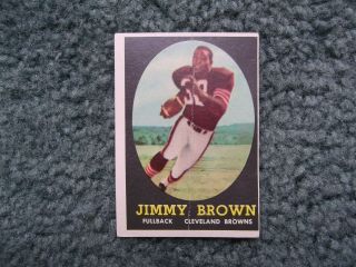 1958 58 Topps Football Set Jimmy Jim Brown Rc 62 G - Vg,  Rookie
