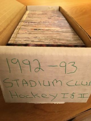 1991 - 92 Topps Stadium Club 1 & 2 Complete Hockey Card Set Gretzky Lindros