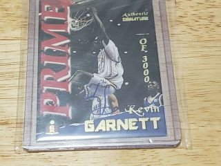 1995 - 1996 Signature Rookies Prime Kevin Garnett Auto Rc 895/3000 Card
