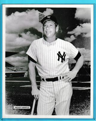 Vintage Jd Mccarthy 8x10 Picture Photo Mickey Mantle York Yankees (kcr)