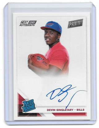 2019 Panini National Vip Next Day Auto " On Card " Rps - Ds Devin Singletary Rc