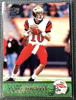2000 Pacific Tom Brady Rookie England Patriots 403 Football Card