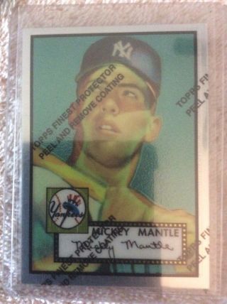Topps 1996 Mickey Mantle York Yankees 311 Refractor Baseball Card
