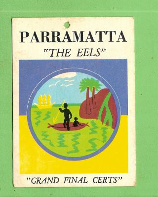 D365.  1968 Scanlens Parramatta Eels Rugby League Team Crest Card