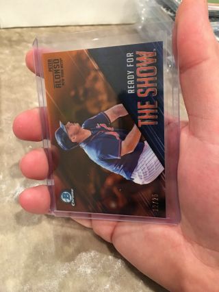 /25 Orange Refractor Peter Alonso Mets Rc 2019 Bowman Chrome Ready Ft Show Pete
