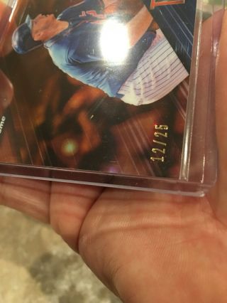 /25 ORANGE REFRACTOR Peter Alonso Mets RC 2019 Bowman Chrome Ready FT Show Pete 2