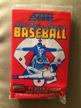 1988 Score Baseball Card Pack Mark Mcgwire Top Al Pedrique Back Showing
