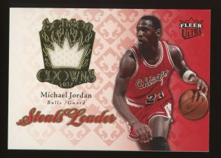 2007 - 08 Fleer Ultra Season Crowns Michael Jordan Chicago Bulls Hof Jersey