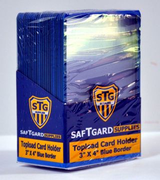 125 Saf - T - Gard 3x4 Blue Top Loader Nfl Mlb Nba Cardholders 3040ce