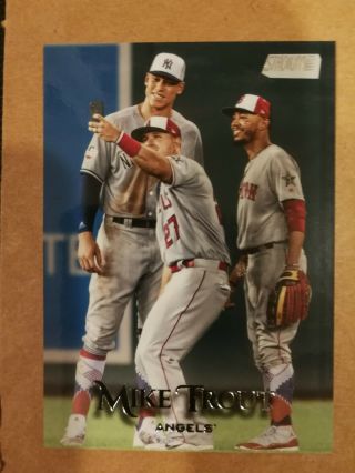2019 Topps Stadium Club Mike Trout Variation Sp Aaron Judge Mookie Betts