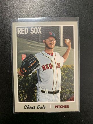 2019 Topps Heritage Ssp French Text Back Variation Chris Red Sox 464